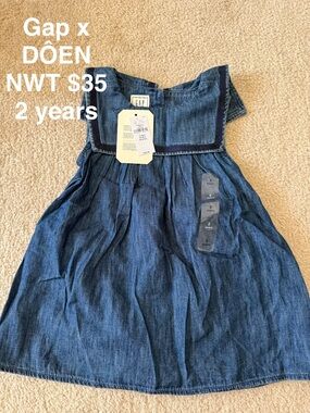 Doen Kids Denim Blue Sleeveless Dress